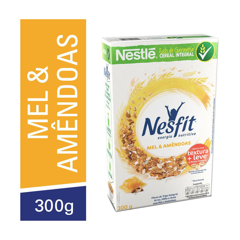 Cereal-Matinal-Integral-Mel---Amendoas-Nestle-Nesfit-Caixa-300g