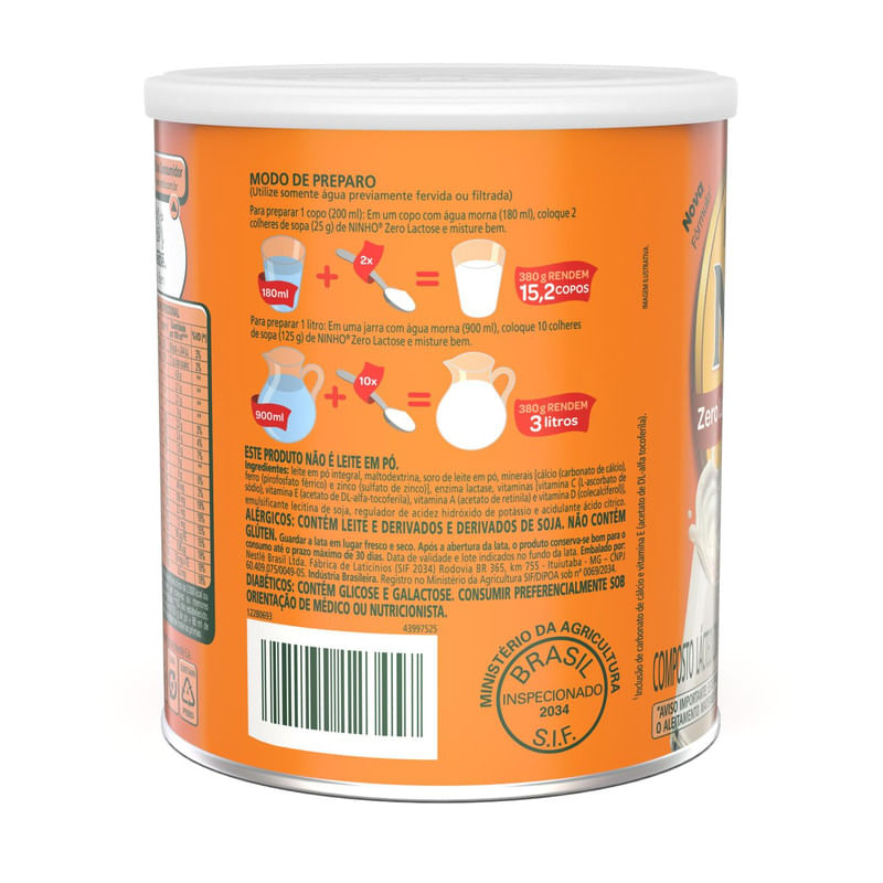 Composto-Lacteo-Zero-Lactose-Nestle-Lata-Ninho-Nestle-Lata-Forti--Nestle-Lata-380g