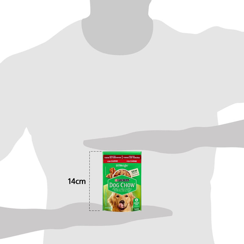 Alimento-para-Caes-Adultos-Carne-ao-Molho-Purina-Dog-Chow-Pacote-100g