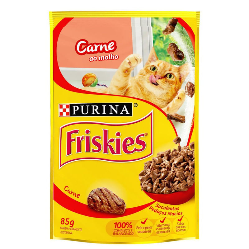Alimento-para-Gatos-Adultos-Carne-ao-Molho-Purina-Friskies-Sache-85g