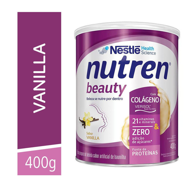 Po-para-Preparo-de-Bebida-com-Vitaminas-e-Minerais-Vanilla-Nutren-Beauty-Pacote-400g
