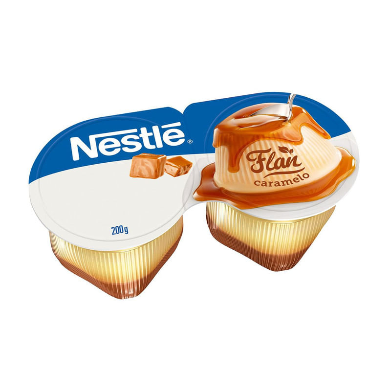 Sobremesa-Lactea-Flan-Baunilha-com-Calda-de-Caramelo-Nestle-Pote-de-200g-com-2-Unidades