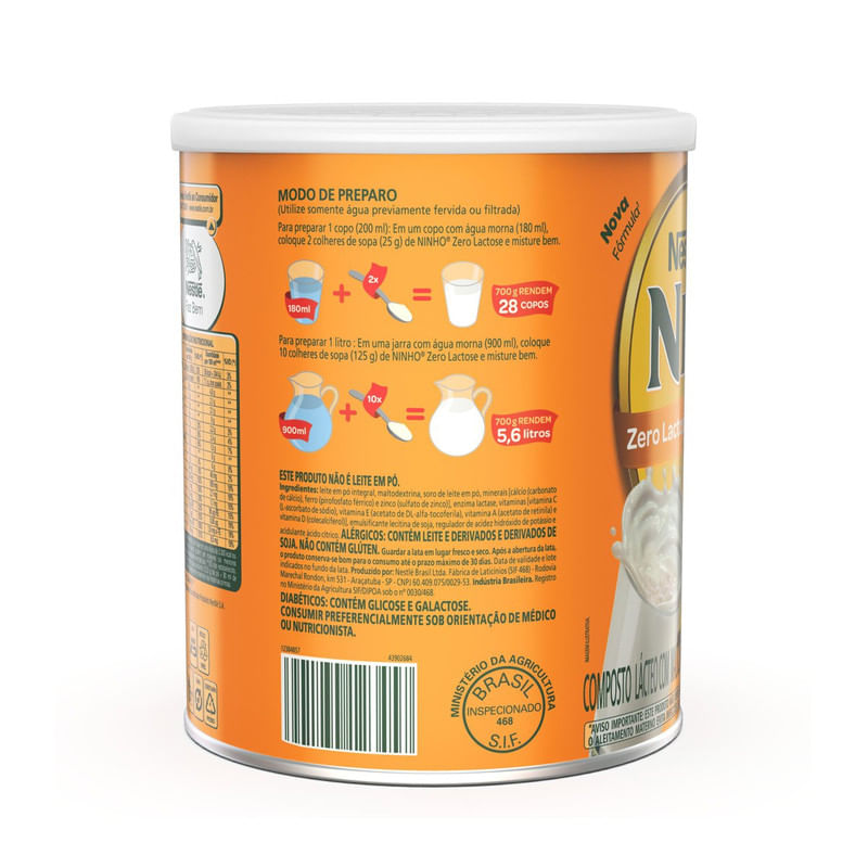 Composto-Lacteo-Zero-Lactose-Nestle-Lata-Ninho-Nestle-Lata-Forti--Nestle-Lata-700g