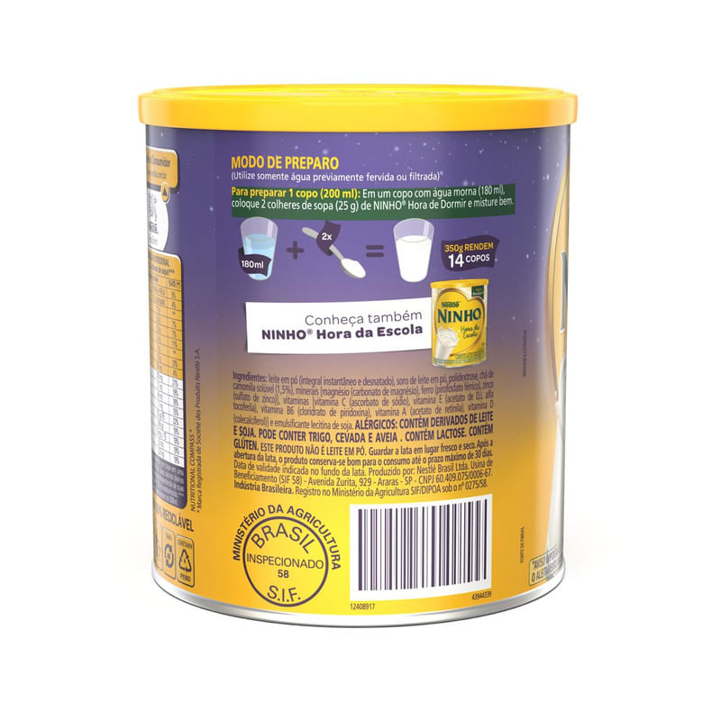 Composto-Lacteo-com-Camomila-Ninho-Nestle-Lata-Hora-de-Dormir-Nestle-Lata-350g