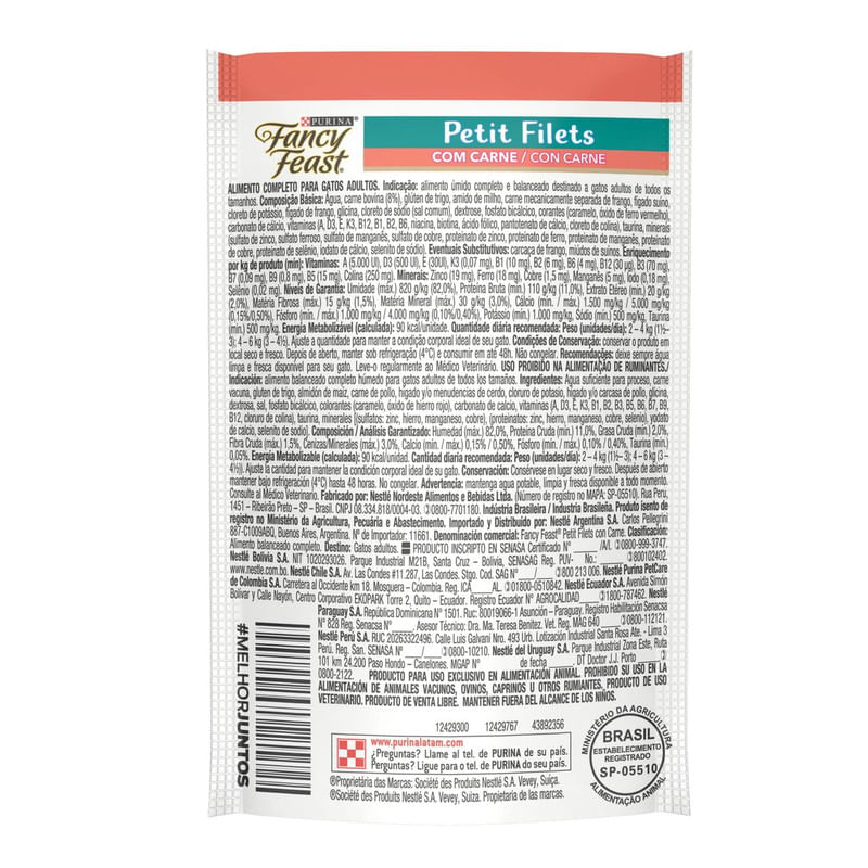 Racao-Umida-para-Gatos-Adultos-Petit-Filets-com-Carne-Fancy-Feast-Purina-Sache-85g