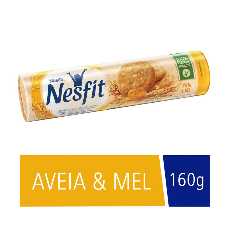 Biscoito-Integral-Aveia---Mel-Nesfit-Pacote-160g