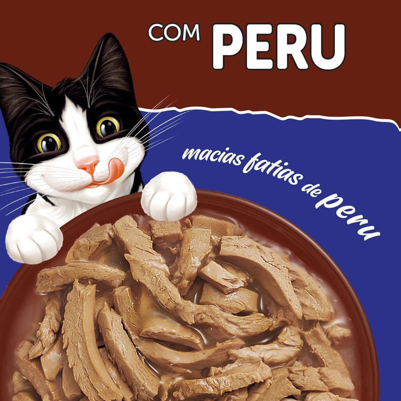 Racao-Umida-para-Gatos-Adultos-Sabor-Peru-Felix-Fantastic-Tiritas-Purina-Sache-85g