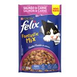 Alimento-para-Gatos-Adultos-Salmao-e-Carne-Fantastic-Mix-Purina-Felix-Sache-85g