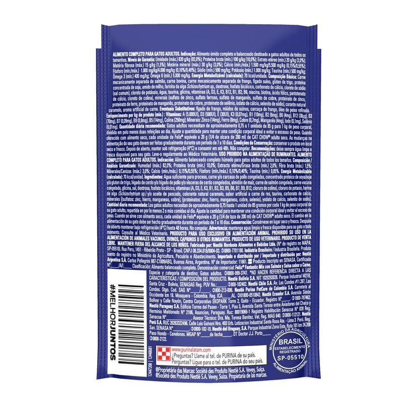 Alimento-para-Gatos-Adultos-Salmao-e-Carne-Fantastic-Mix-Purina-Felix-Sache-85g