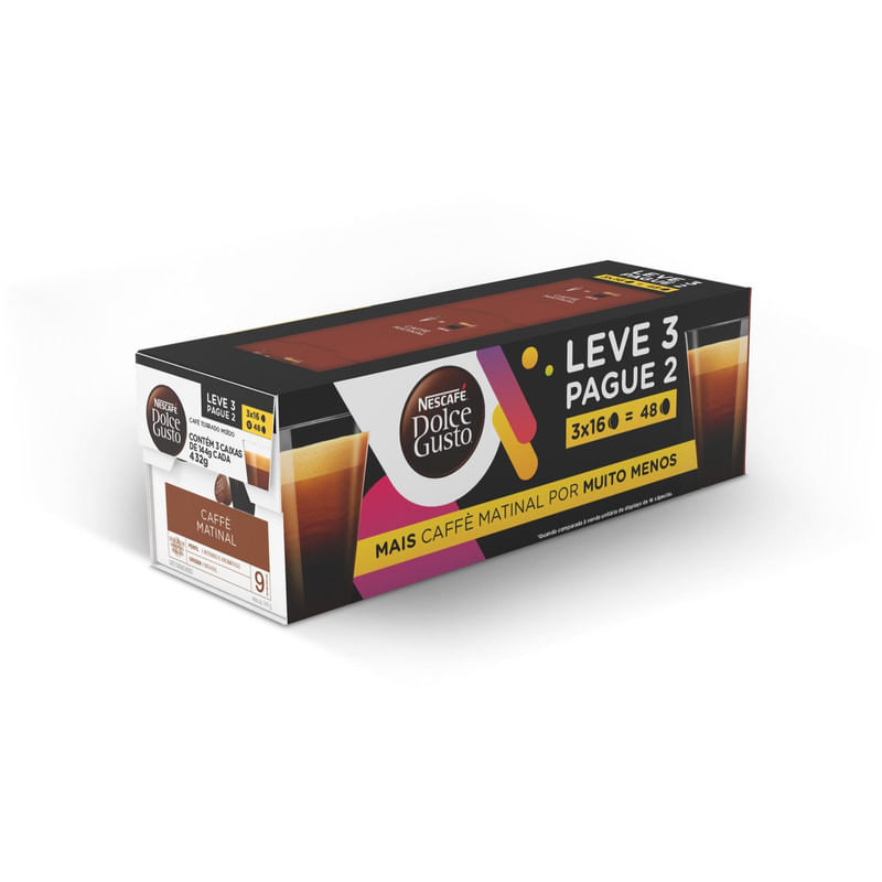 Pack-Cafe-em-Capsula-Torrado-e-Moido-Caffe-Matinal-Nescafe-Dolce-Gusto-Caixa-432g-Leve-3-Pague-2-Unidades