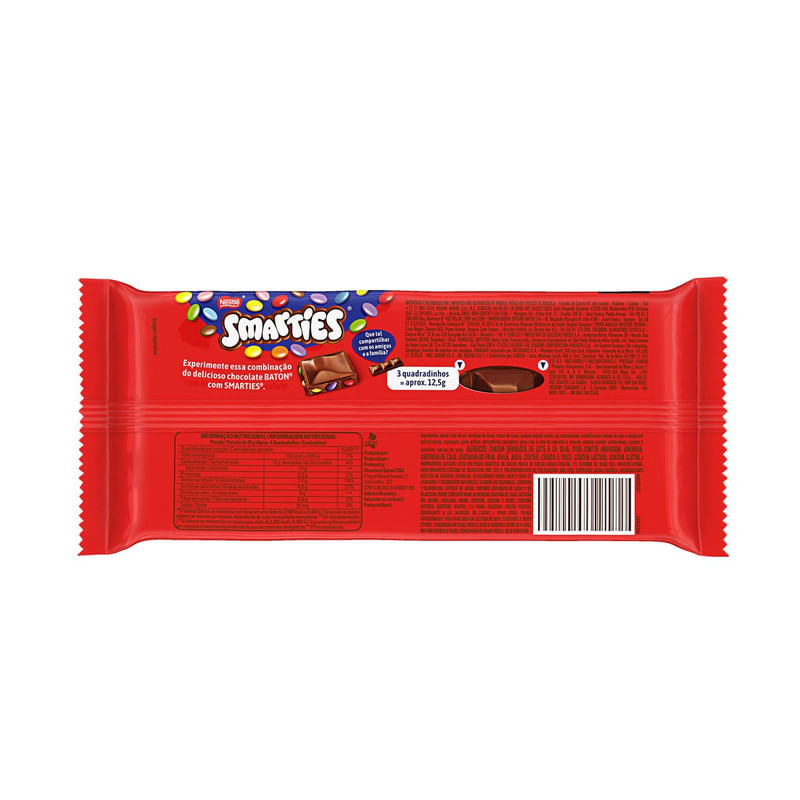 Barra-de-Chocolate-ao-Leite-com-Pastilhas-Coloridas-Smarties---Baton-Garoto-90g