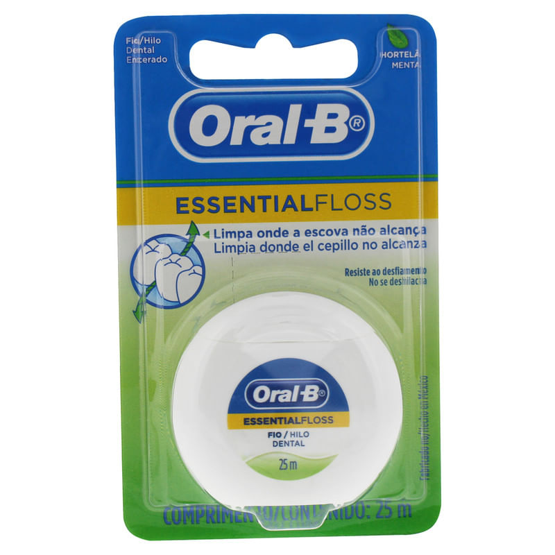 Fio-Dental-Essential-Floss-Hortela-Oral-B-25m