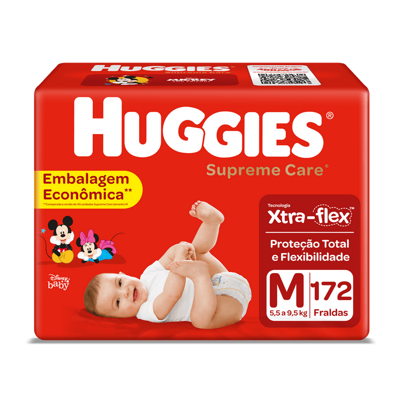 Fralda Descartável Xtra-Flex Proteção Total Tamanho M Huggies Supreme ...