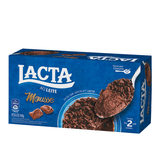 Mousse Congelado de Chocolate ao Leite com Raspas Lacta Caixa 160g com 2 Unidades de 80g Cada
