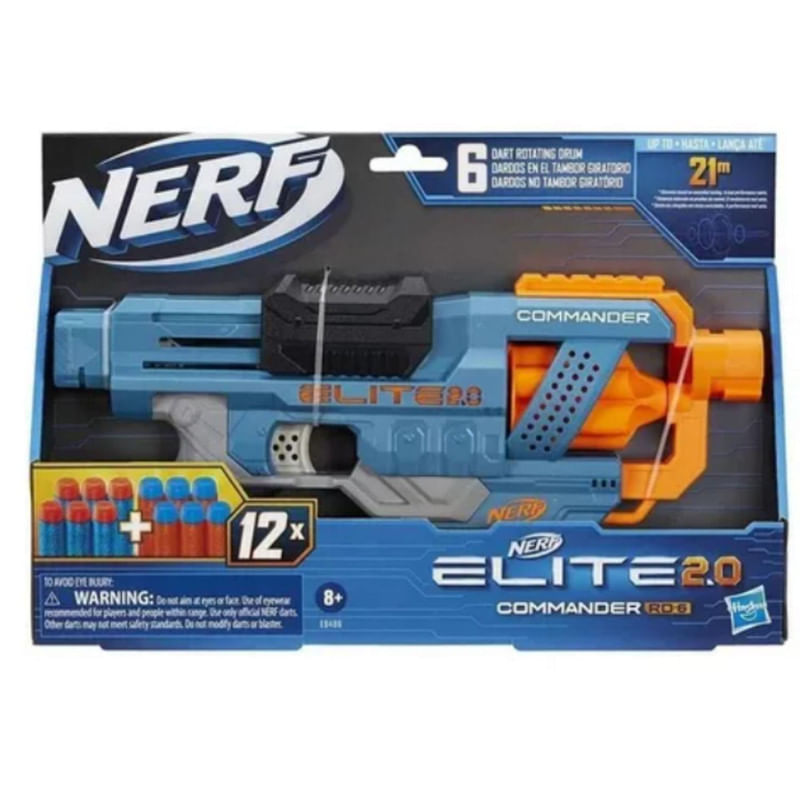 Lancador-Nerf-Elite-2.0-Commander-RD-6-Hasbro-Sortido