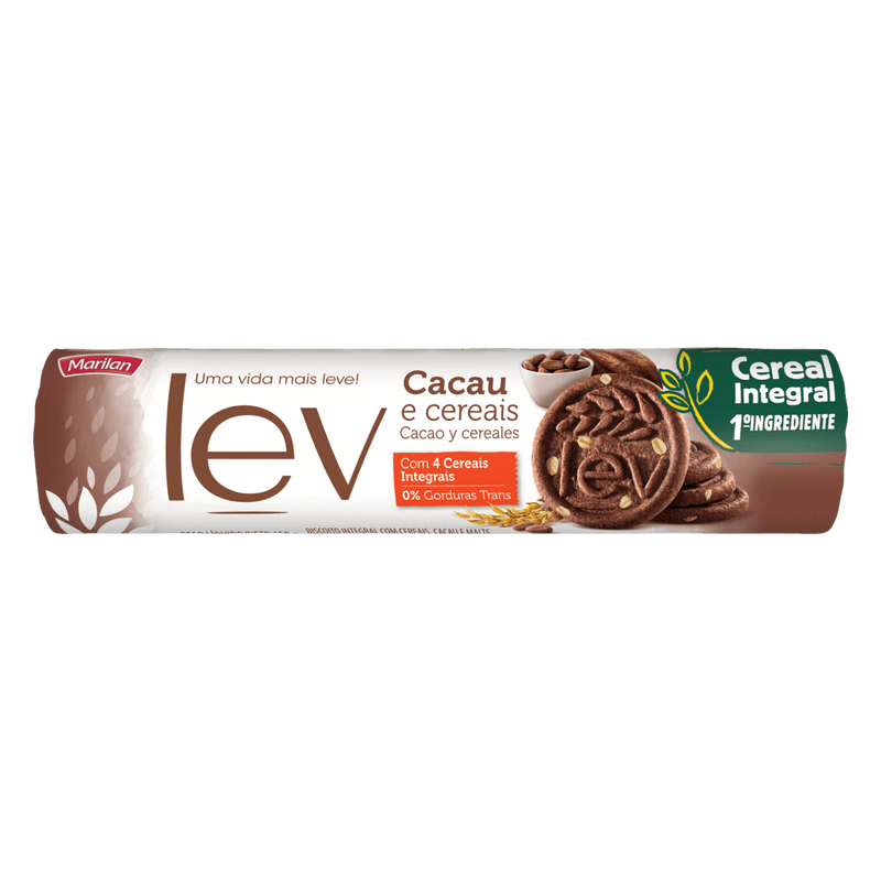 Biscoito-Integral-Cacau-Cereais-e-Malte-Marilan-Lev-Pacote-150g