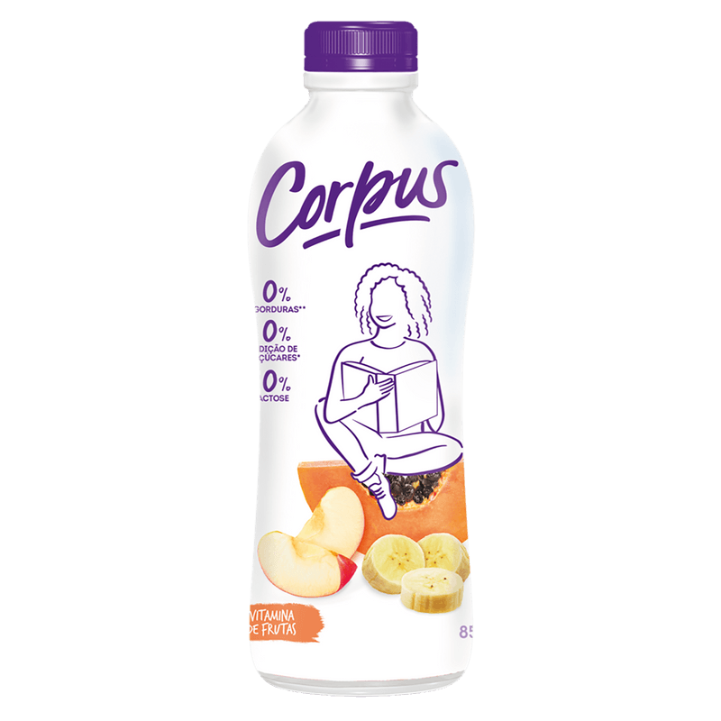 Iogurte-Desnatado-Vitamina-de-Frutas-Zero-Lactose-sem-Acucar-Corpus-Garrafa-850g