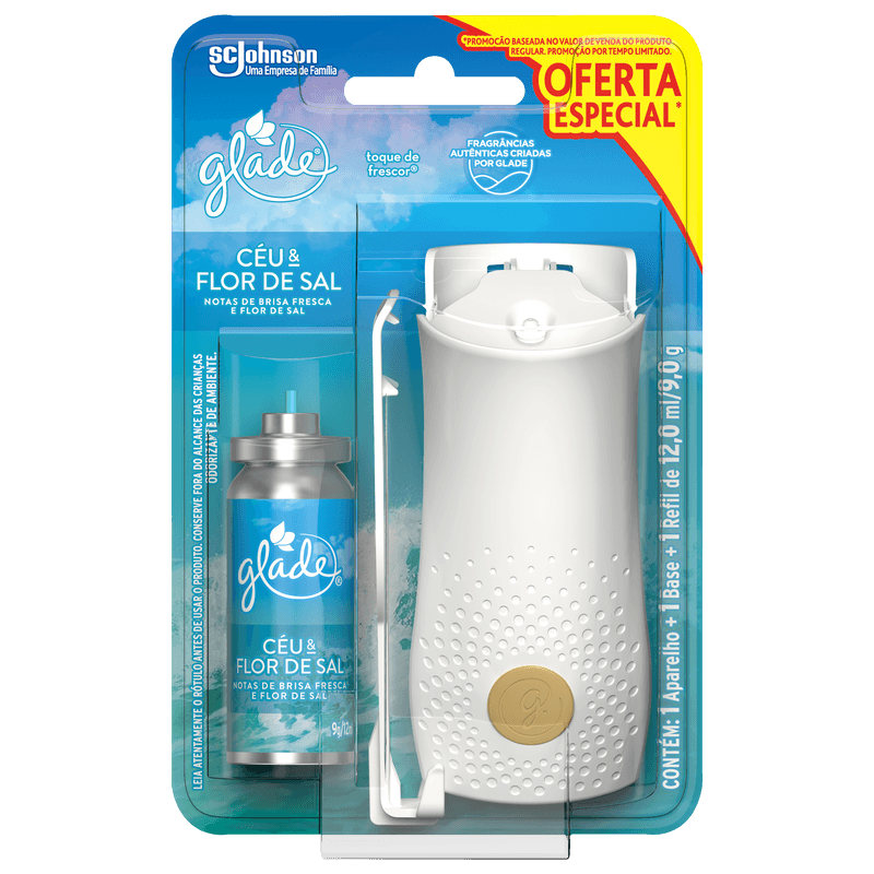 Kit-1-Aparelho---Odorizador-de-Ambiente-Ceu---Flor-de-Sal-Glade-Refil-12ml