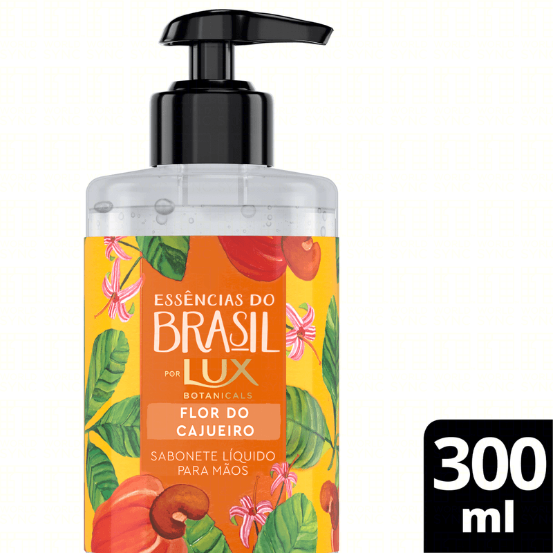 Sabonete-Liquido-para-as-Maos-Flor-do-Cajueiro-Lux-Botanicals-Essencias-do-Brasil-Frasco-300ml