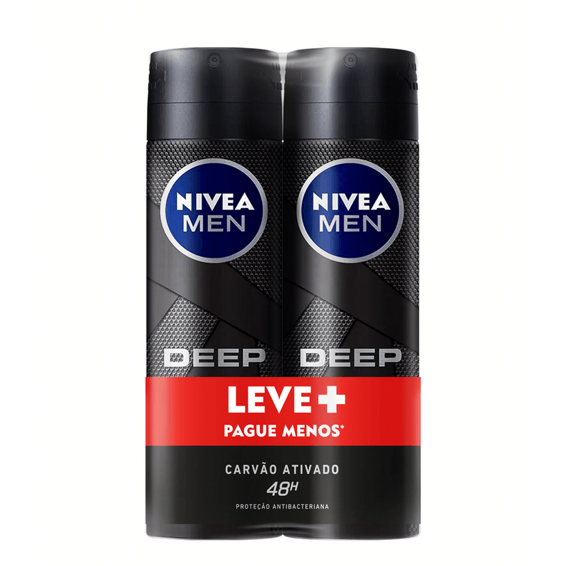 Pack-Antitranspirante-Aerossol-Carvao-Ativado-48h-Nivea-Men-Deep-2-Unidades-150ml-Cada-Leve-Mais-Pague-Menos