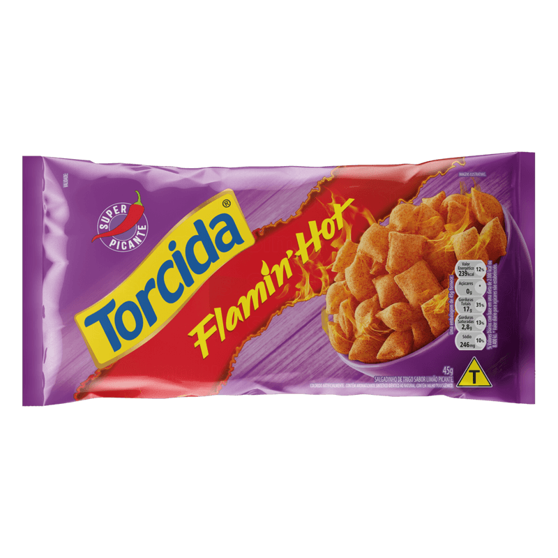 Salgadinho-de-Trigo-Flamin--Hot-Limao-Picante-Torcida-Pacote-45g