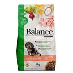 Alimento-para-Caes-Filhotes-Racas-Pequenas-Sabor-Frango-e-Vegetais-Premium-Especial-Balance-Pouch-1kg