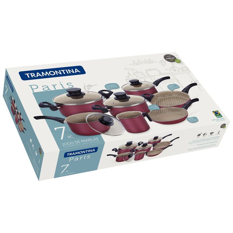 Conjunto-de-Panelas-em-Aluminio-com-Revestimento-Interno-e-Externo-em-Antiaderente-Vermelho-Paris-Tramontina-Caixa-7-Unidades