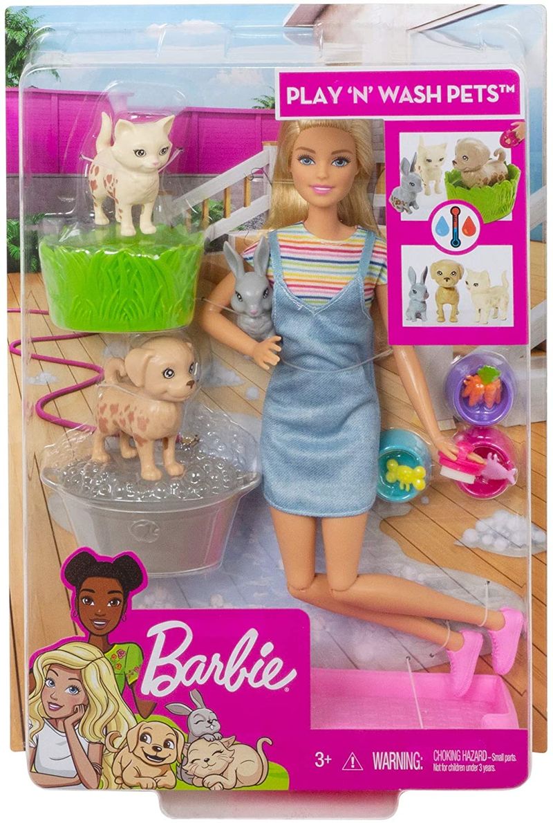 Boneca-Barbie-Banho-dos-Cachorrinhos-Mattel-Caixa-1-Unidade