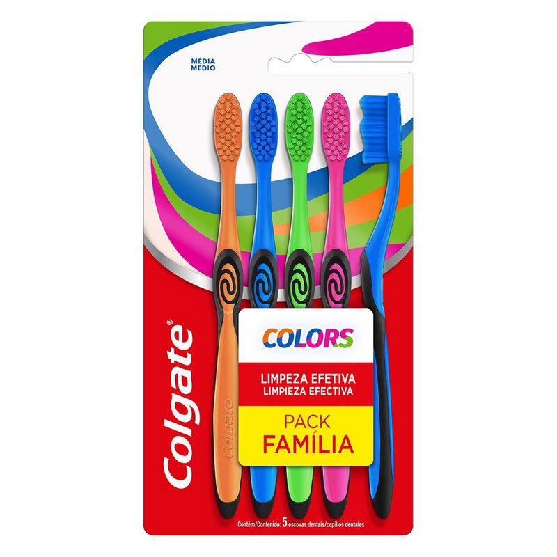 7509546653143-Escova-de-Dente-para-fam-lia-Colgate-Colors-5-unid-Escova-Dental-Colgate-1