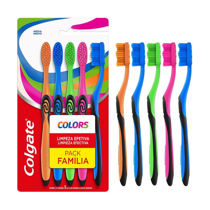 7509546653143-Escova-de-Dente-para-fam-lia-Colgate-Colors-5-unid-Escova-Dental-Colgate-10