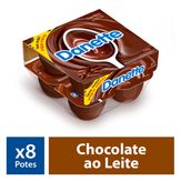 Pack Sobremesa Láctea Chocolate ao Leite Danette Danone Bandeja 720g com 8 Unidades Grátis 1 Unidade