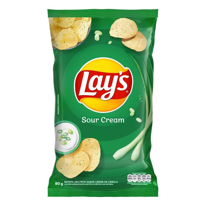 Batata-Frita-Lisa-Creme-De-Cebola-Lays-Pacote-80G