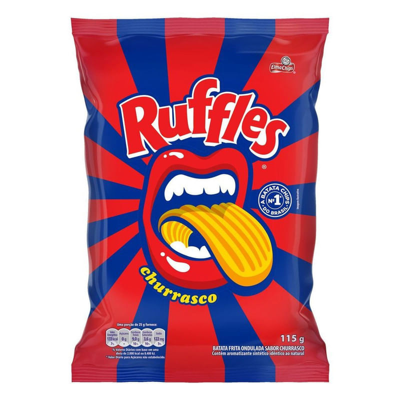Batata-Frita-Ondulada-Churrasco-Elma-Chips-Ruffles-Pacote-115G