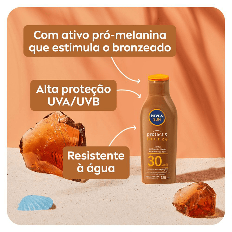 Protetor-Solar-Protect---Bronze-FPS-30-Nivea-Sun-Frasco-125ml