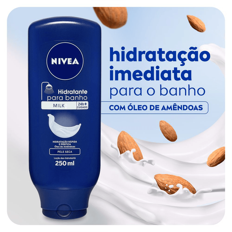 Locao-Deo-Hidratante-para-Banho-para-Pele-Seca-Milk-Nivea-Frasco-250ml