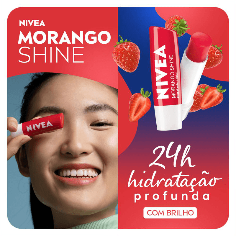 Protetor-Labial-Morango-Shine-Nivea-Cartela-48g