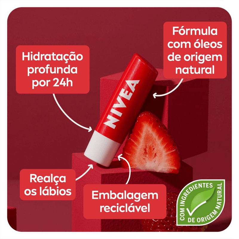 Protetor-Labial-Morango-Shine-Nivea-Cartela-48g