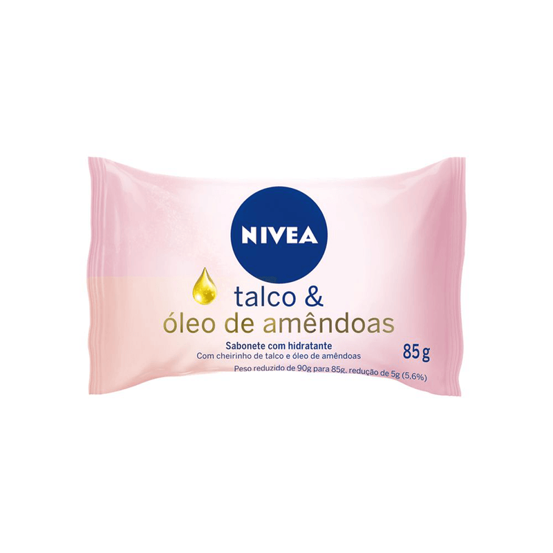 Sabonete-em-Barra-Hidratante-Talco---Oleo-de-Amendoas-Nivea-Caixa-85g