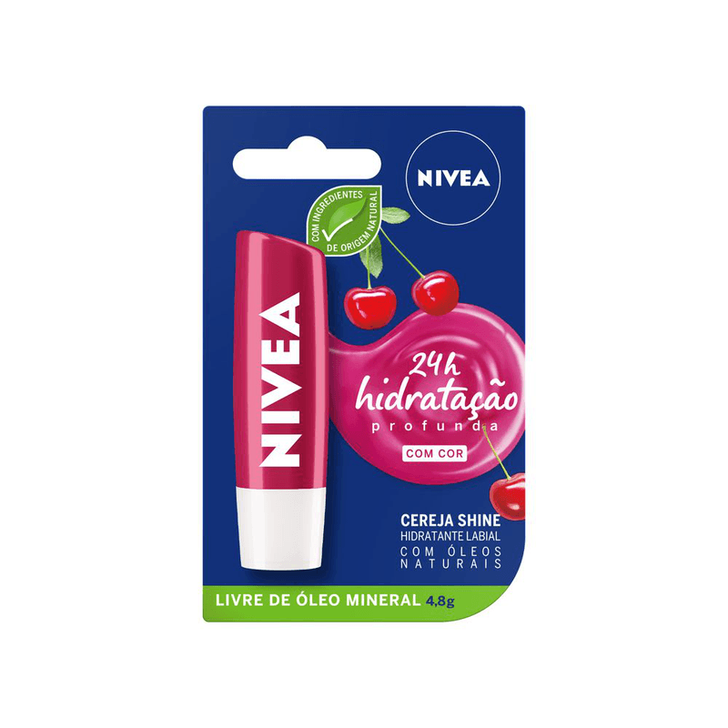Protetor-Labial-Cereja-Shine-Nivea-Cartela-48g