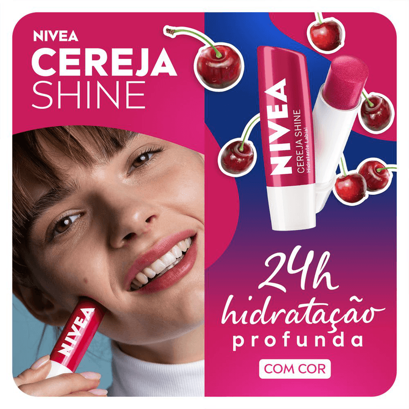 Protetor-Labial-Cereja-Shine-Nivea-Cartela-48g