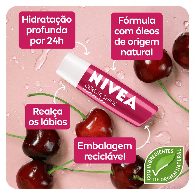 Protetor-Labial-Cereja-Shine-Nivea-Cartela-48g