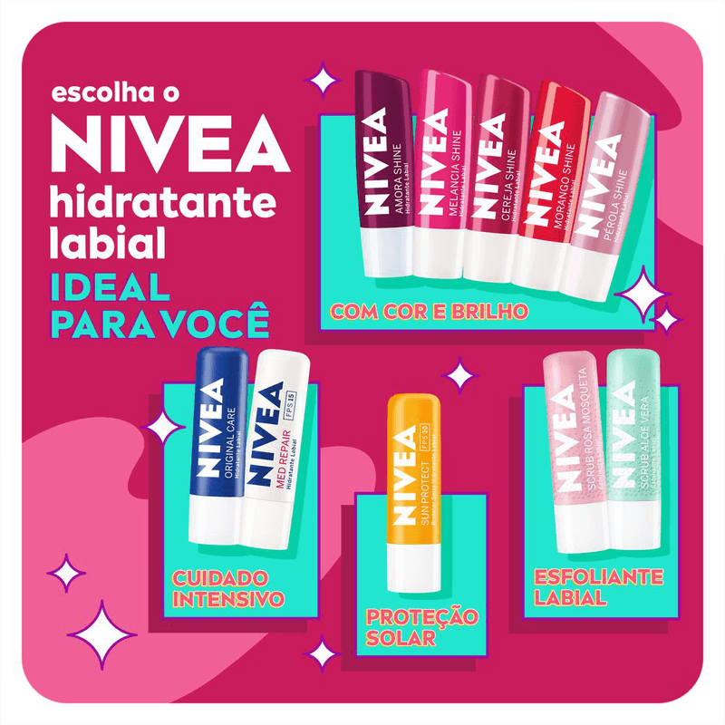 Protetor-Labial-Cereja-Shine-Nivea-Cartela-48g