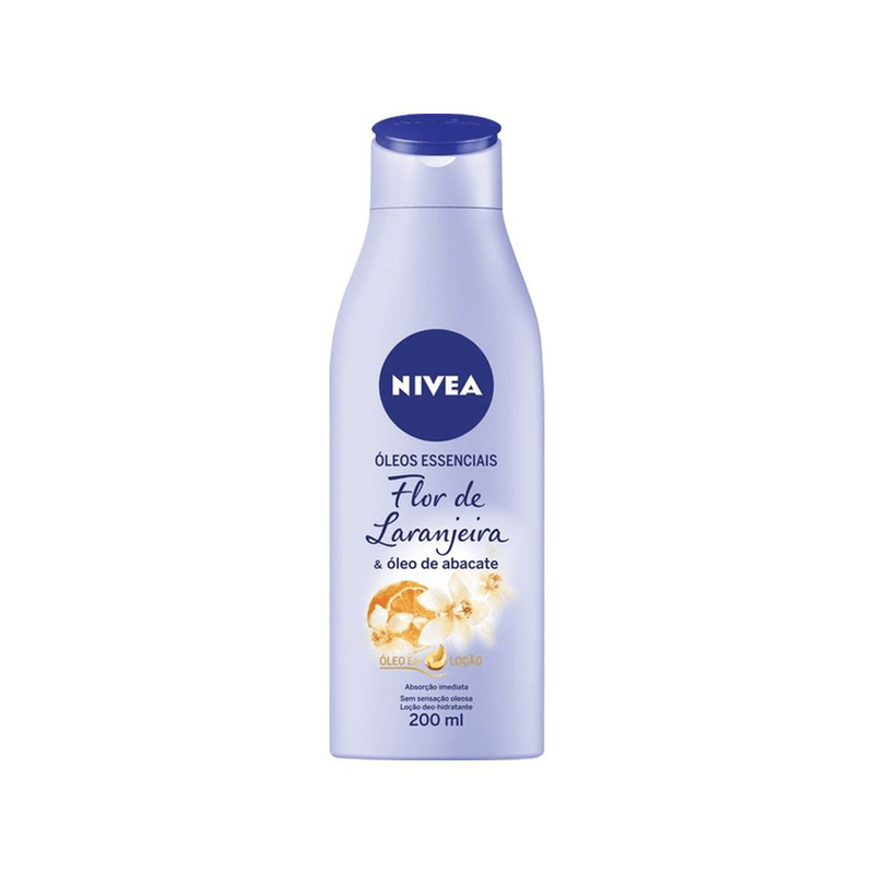 Locao-Deo-Hidratante-Flor-de-Laranjeira---Oleo-de-Abacate-Nivea-Frasco-Oleos-Essenciais-Frasco-200ml