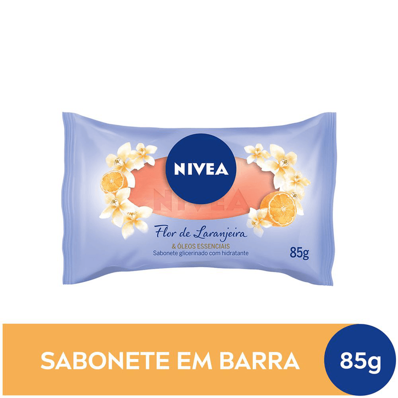 Sabonete-em-Barra-Glicerinado-com-Hidratante-Flor-de-Laranjeira---Oleos-Essenciais-Nivea-Pacote-85g