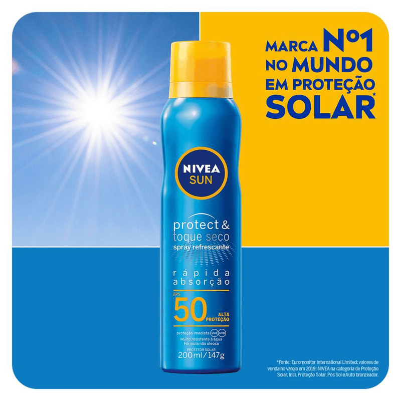 Protetor-Solar-Protect---Toque-Seco-Spray-FPS-50-Nivea-Sun-Frasco-200ml