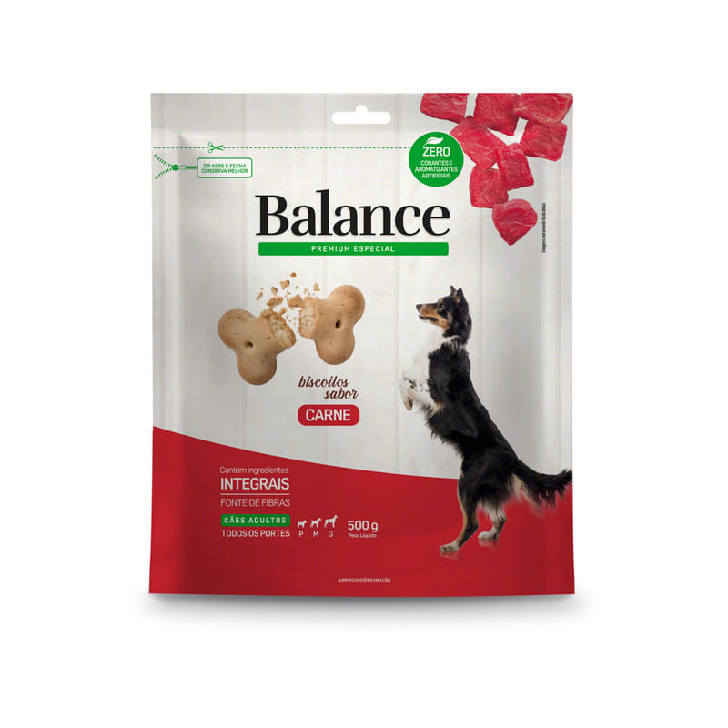 Biscoito-Balance-para-Caes-Adultos-Carne-Sache-500g