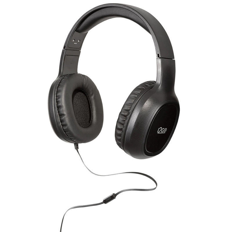 Headphone-Bass-Go-2-com-Microfone-I2GEAR100-12m-Preto-I2GO-Plus