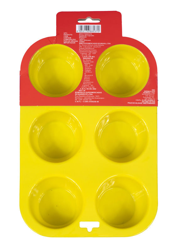 Forma-de-Cupcake-em-Silicone-Amarelo-Casalab