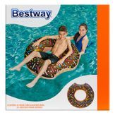 Boia Inflável Circular com Adesivo Donuts 92cm x 22cm Bestway Caixa