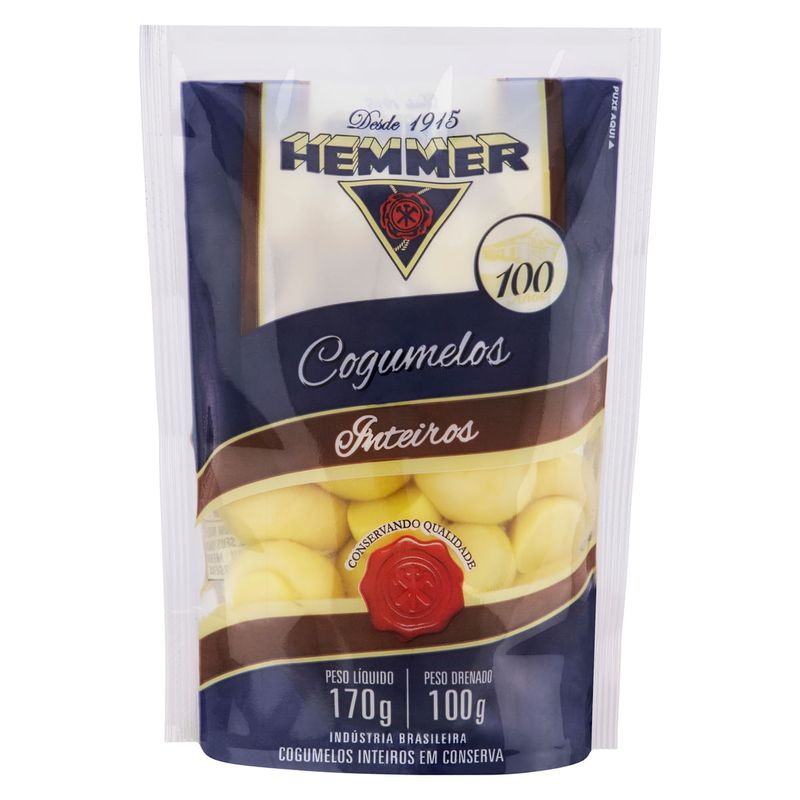Cogumelo em Conserva Inteiro Hemmer Sachê 100g